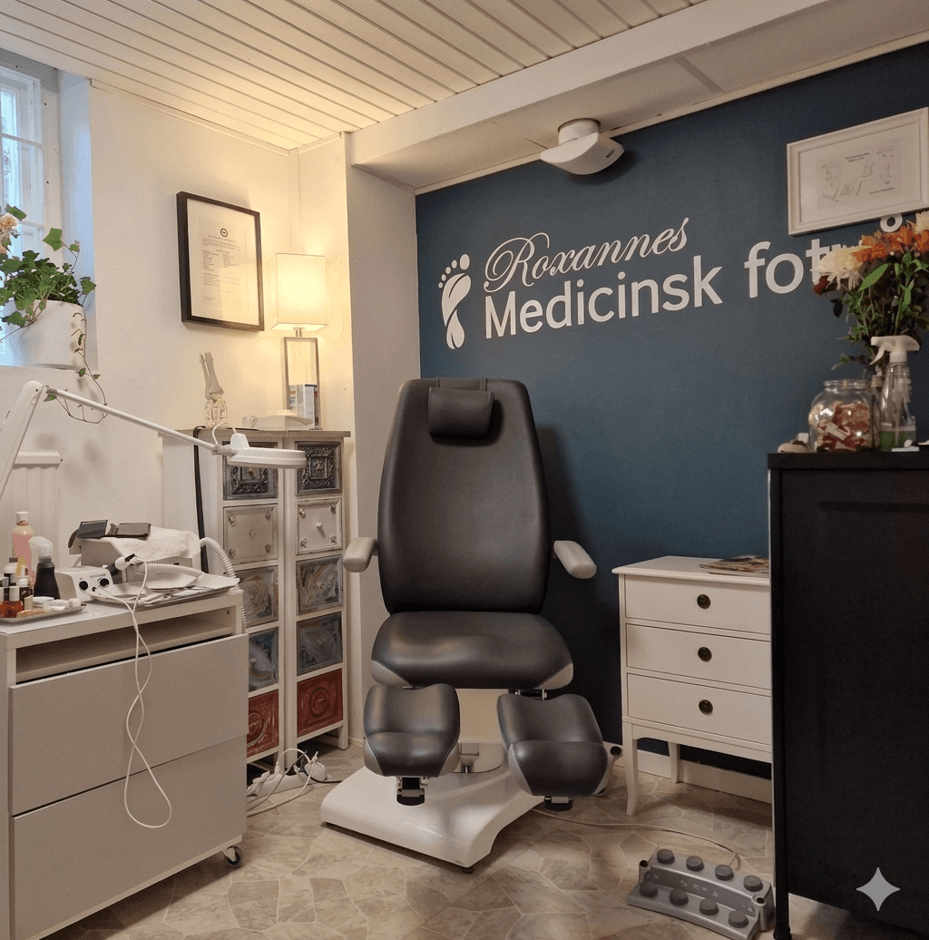 Helhetsvy av kliniken med harmoniska färger.